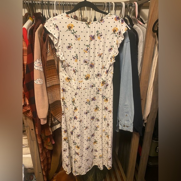 Charming Floral Polkadot Midi Maxi Summer Dress - Picture 3 of 4